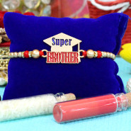SUPER BROTHER Rakhi with Beads & Pearls