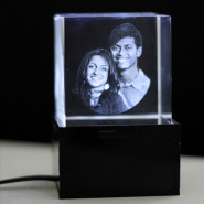 3D Crystal Cube & Card
