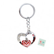 Diamond Studded Heart Keychain