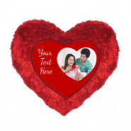 Personalized Heart Shape Pillow with Photo & Card