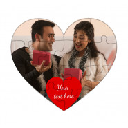 Personalised Heart Shaped Jigsaw Puzzle & Card