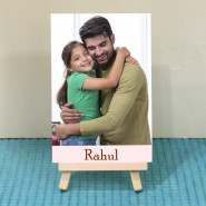 Personalized Wooden Photo Stand and Card