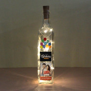 Personalized LED Bottle for Birthday Lamp and Card