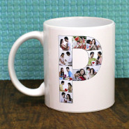 Personalized Alphabet Letter Photo Collage Mug and Card