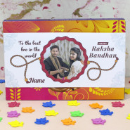 Rakhi Festive Celebration - Personalized Cadbury Celebration with 2 Rakhi and Roli-Chawal