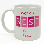 World's Best Sister Personalized Photo Mug & Card