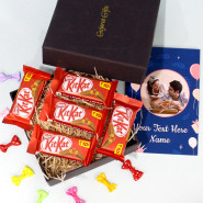 Kitkat N Card - 5 Kit Kat, Personalized Card and Premium Box (B)