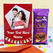 Silk N Card - Dairy Milk Silk Fruit n Nut and Personalized Card