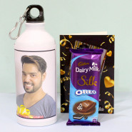 Oreo Treat - Dairy Milk Silk Oreo, Personalized Sipper Bottle and Personalized Card