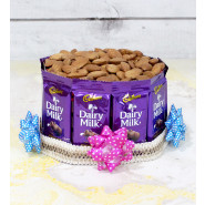 Cheerfully Marvelous - 10 Dairy Milk, Almond in Pouch and Card