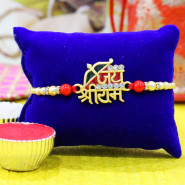 Sacred Jai Shree RAM Rakhi with Diamond and Pearl