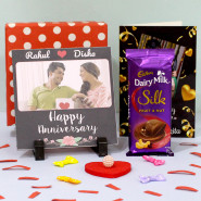 Some One Special  - Dairy Milk Silk Fruit N Nut, Anniversary Personalized Tile, Personalized Card and Premium Box (P)