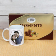 Exclusive Treats - Personalized Mug for Pyaari Maa, Ferrero Moments and Card