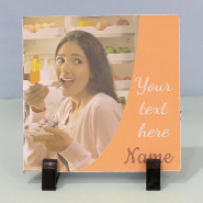 Personalized Photo Tile with Name and Card