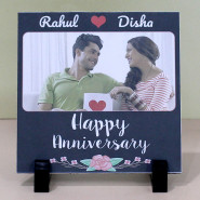 Happy Anniversary Personalized Tile and Card
