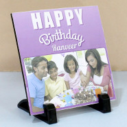 Happy Birthday Personalized Tile and Card