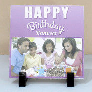 Happy Birthday Personalized Tile and Card