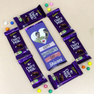 Delight Chocolaty - Personalized Dairy Milk Silk, 6 Dairy Milk and Card