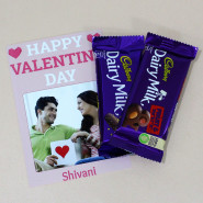 2 Dairy Milk Fruit n Nut and Personalized Card