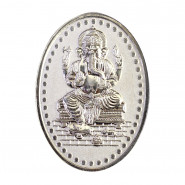 Ganesh Oval Silver Coin (10 Grams)