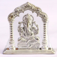 Designer Silver Ganesha Idol