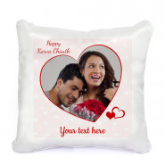 Happy Karwa Chauth Personalized Photo Cushion