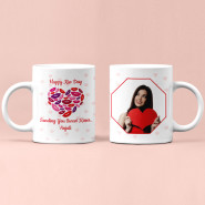 Kiss Day Personalized Mug & Valentine Greeting Card
