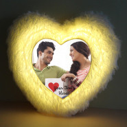Personalized LED Heart Shape Pillow and Card