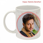 Rakhi Choco Mug - I Love My Bro Personalized Mug, Bourneville 30 gms with 2 Rakhi and Roli-Chawal