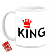 King & Queen Personalized Couple Mugs & Card