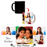 Personalized Magic Mug (Four Photos) & Card