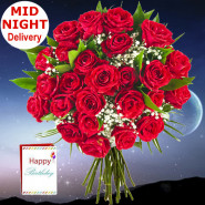 Bright Sunshine - 30 Red Roses Bunch + Card