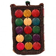 Multicolor Brown Mobile Pouch (5 inch by 3 inch)