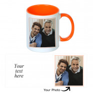Personalized Inside Orange Photo Mug & Card