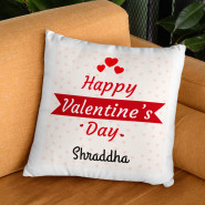 Happy Valentines Day Personalized Cushion & Valentine Greeting Card
