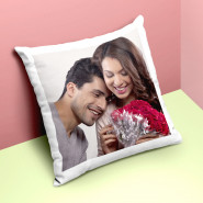 Love You Forever Personalized Cushion & Valentine Greeting Card