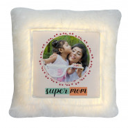 Super Mom Personalized LED Cushion and Card