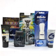 Oh My Love - Gillette Series After Shave Splash, Gillette Shave Brush, Gillette Series Shave Gel, Gillette Mach3 Razor, Garnier Face Wash and Card