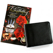 Wallet For Love - Leather Black Wallet and Card