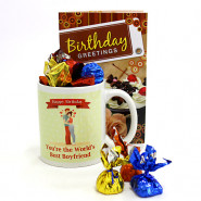 Chocolaty Mug - Happy Birthday Personalized Photo Mug, Handmade Chocolate and Card