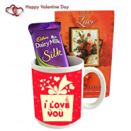 Love on Birthday - I Love You Mug, Dairy Milk Silk and Card