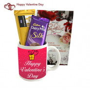 Tempting Silk - Happy Valentines Day Mug, Temptations, Dairy Milk Silk and Card