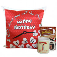 Classic Love - Happy Birthday Personalized Photo Cushion, Happy Birthday Personalized Photo Mug and Card