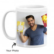 Mug for Bro - Happy Birthday Personalized Photo Mug, Snicker, Twix and Card