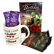 Crunch Munch - Happy Birthday Personalized Photo Mug, 3 Bournville, 2 Dairy Milk and Card