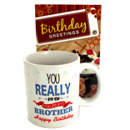 Brother's Mug - Happy Birthday Personalized Photo Mug and Card