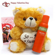 Friendly Alliance - Jovan Musk Deo, Teddy 12 inches and Card