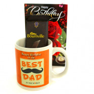 Dad's Gift - Happy Birthday Personalized Photo Mug, Bournville and Card