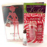 Lakme N Perfume - UDV Perfume, Lakme Lip Love Lip Care and Card