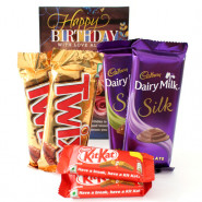 All for my Love - 2 Twix, 2 Dairy Milk Silk, 2 Kitkat and Card